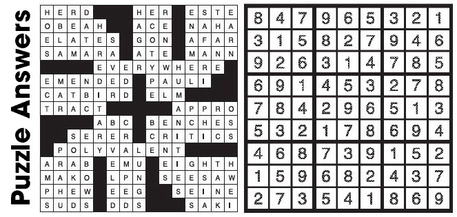 Puzzle Answers ….