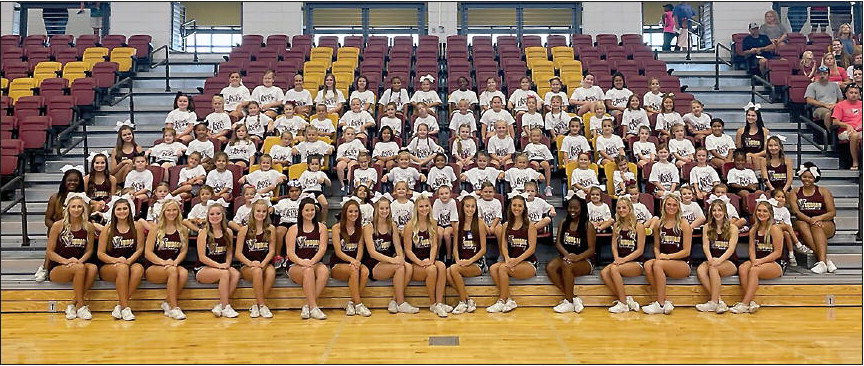 VHS Cheer Campers Part of Football Pregame Show