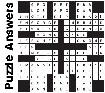 Puzzle Answers ….