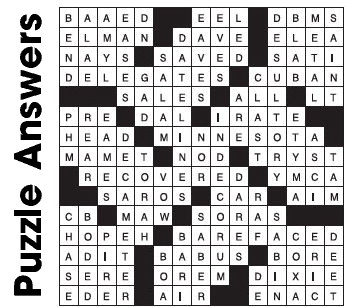 Puzzle Answers ….