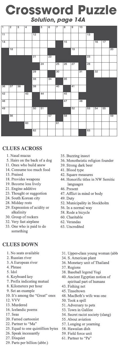 Crossword Puzzle