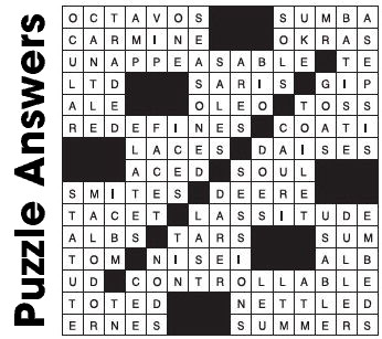 Puzzle Answers ….