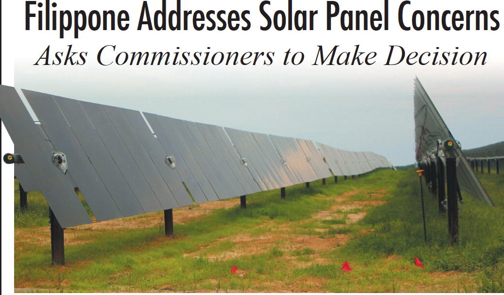 Filippone Addresses Solar Panel Concerns