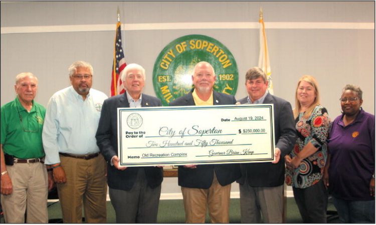 Soperton Receives $250,000 to  Upgrade Recreation Department