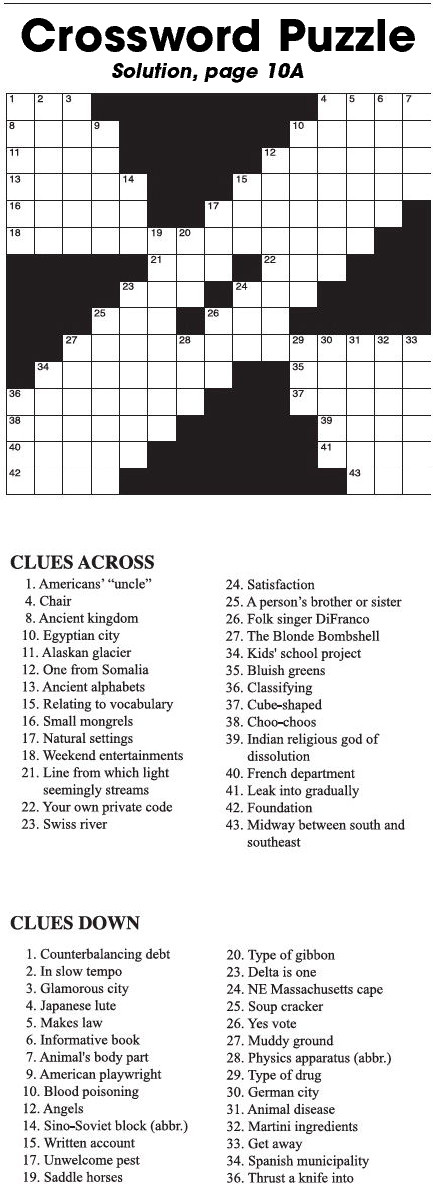 Crossword Puzzle