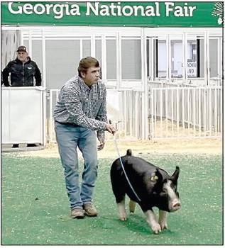 Wheeler County Show Team  Competes in Winter Pig Classic