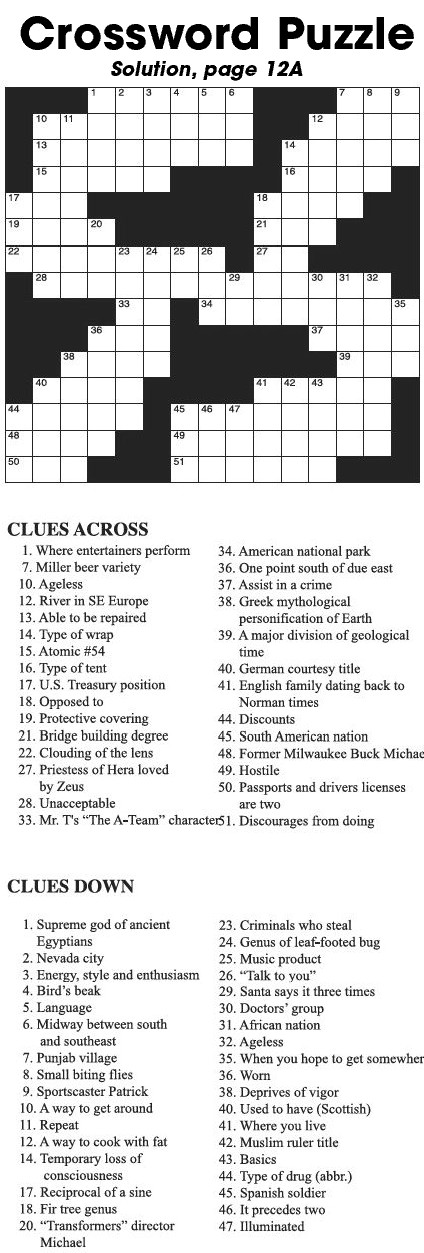 Crossword Puzzle